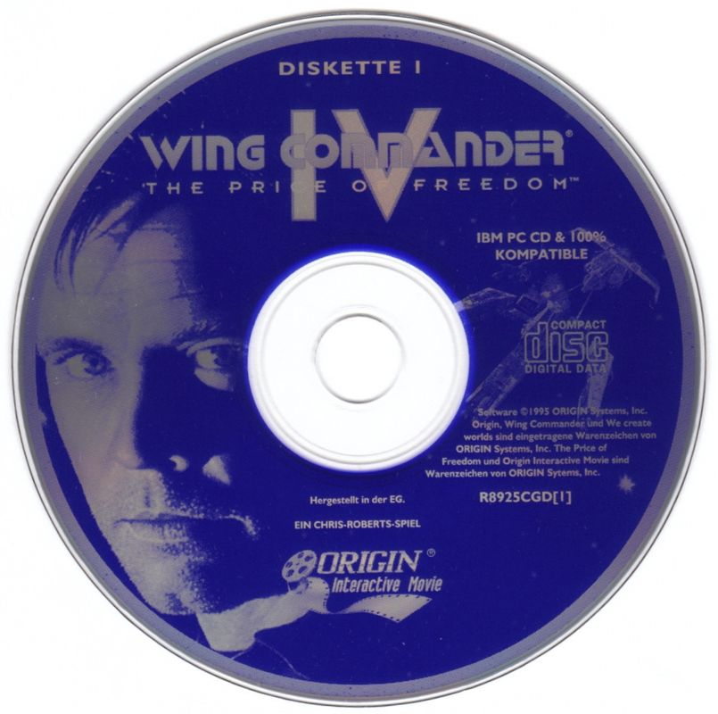 Media for Wing Commander IV: The Price of Freedom (DOS) (EA CD-ROM Classics release): Disc 1
