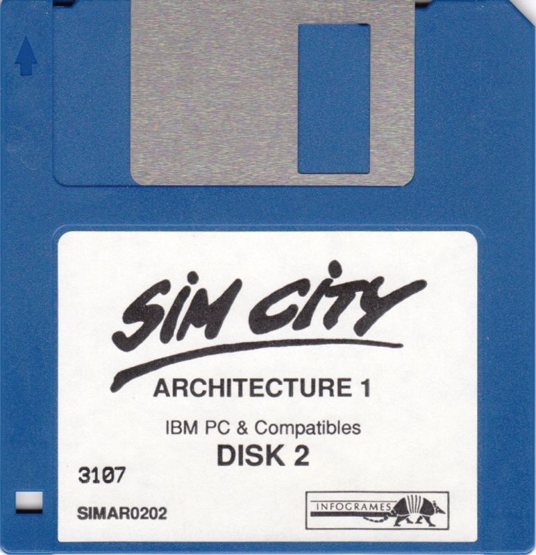 Media for SimCity De Luxe (DOS): SimCity: Architectures 1 Disk 2/2