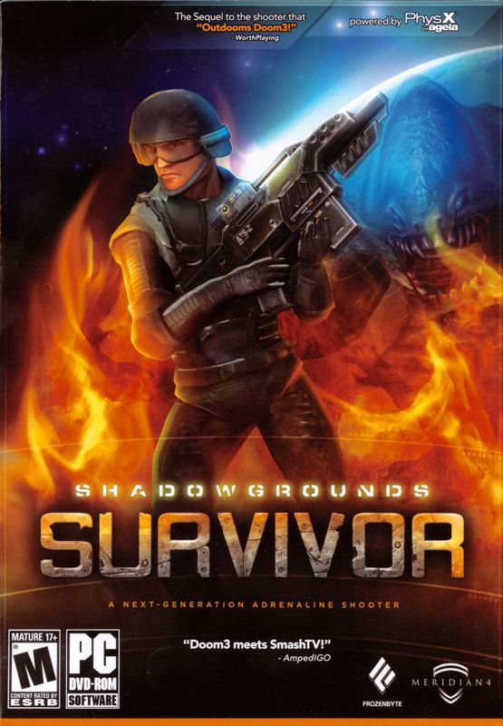 Front Cover for Shadowgrounds: Survivor (Windows) (Embossed cover)