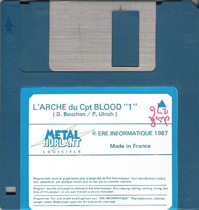 Media for Captain Blood (Atari ST): Disk 1