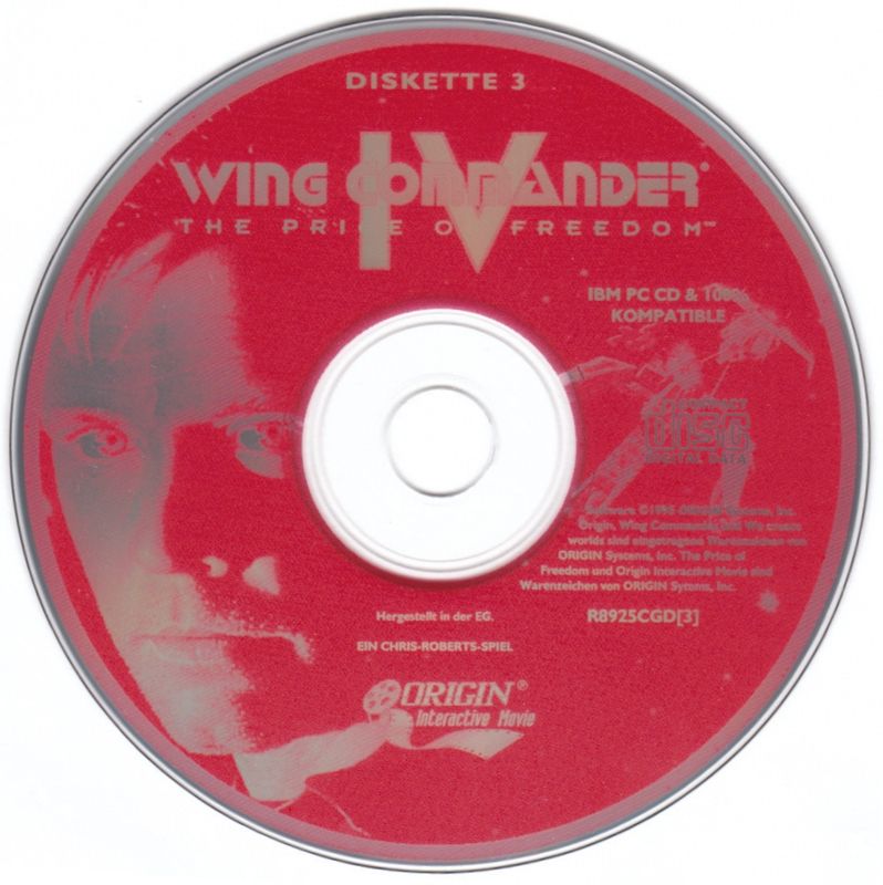 Media for Wing Commander IV: The Price of Freedom (DOS) (EA CD-ROM Classics release): Disc 3