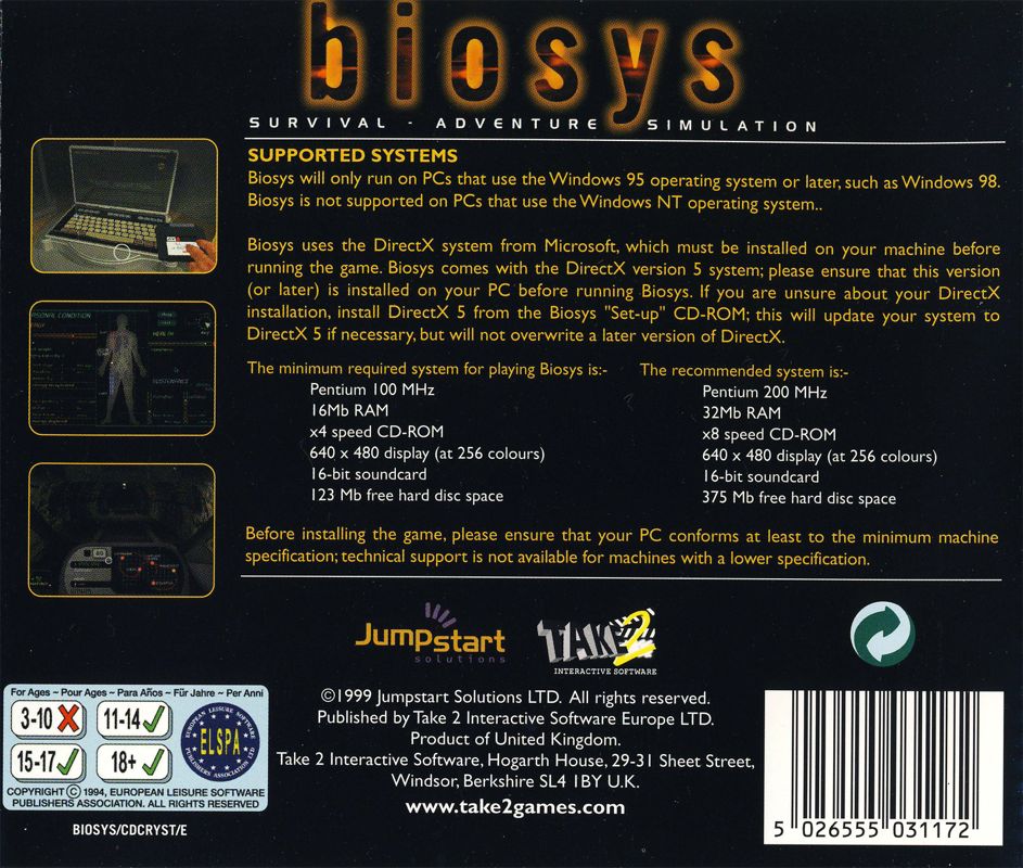 Other for Biosys (Windows): Jewel Case - Back