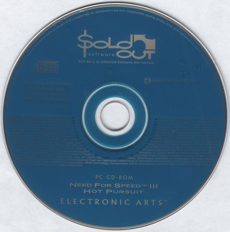 Media for Need for Speed III: Hot Pursuit (Windows) (Sold Out Software release)