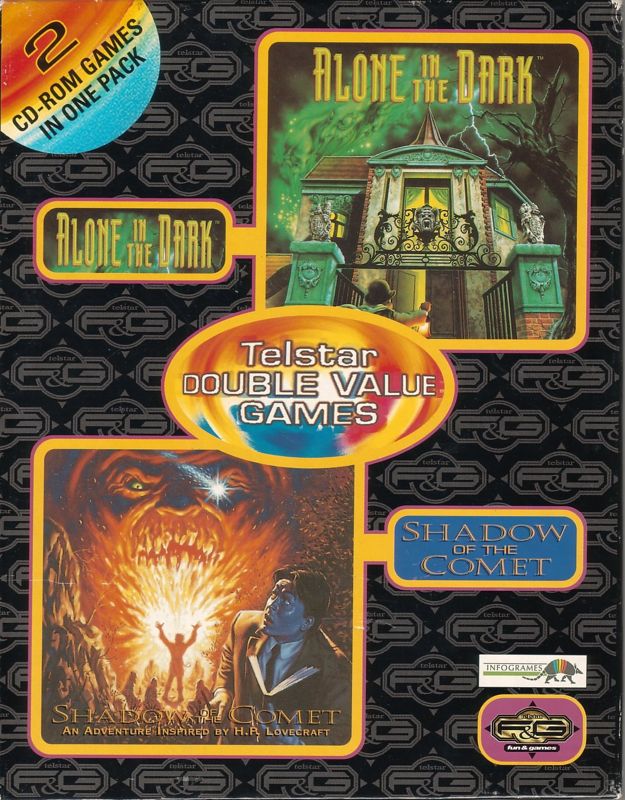 Front Cover for Telstar Double Value Games: Alone in the Dark + Shadow of the Comet (DOS)