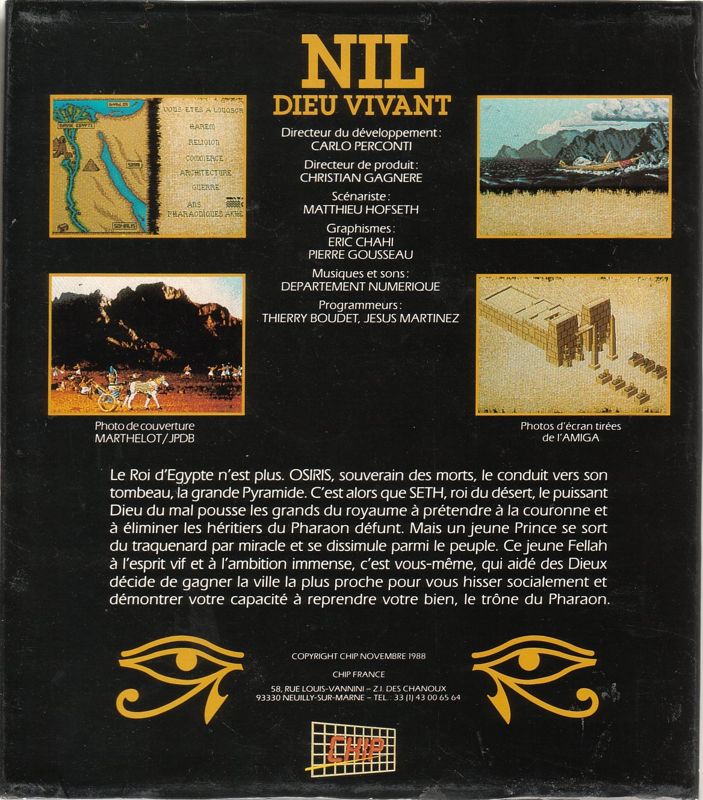 Back Cover for Day of the Pharaoh (DOS)
