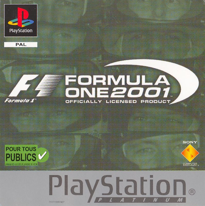 Front Cover for Formula One 2001 (PlayStation) (Platinum release)