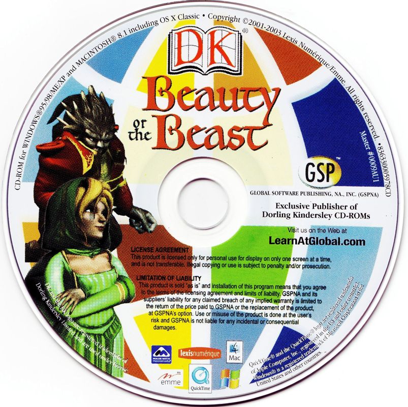 Media for Beauty or The Beast (Macintosh and Windows)
