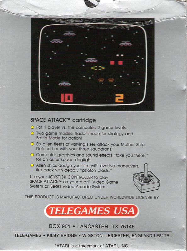 Back Cover for Space Battle (Atari 2600)