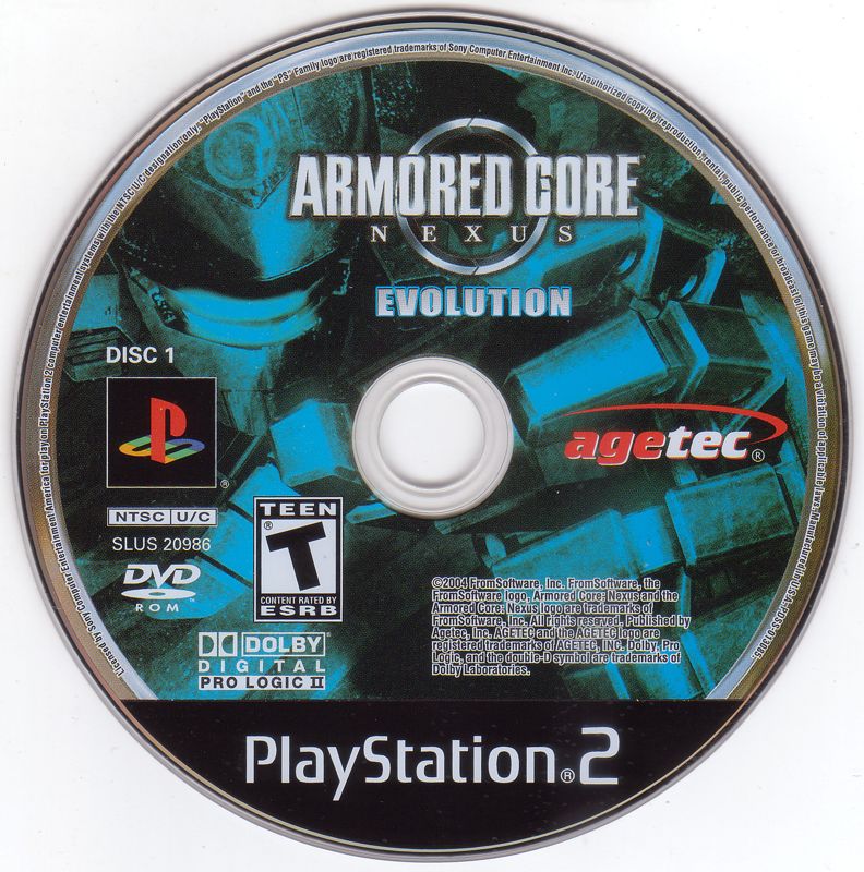 Media for Armored Core: Nexus (PlayStation 2): Disc 1 - Evolution