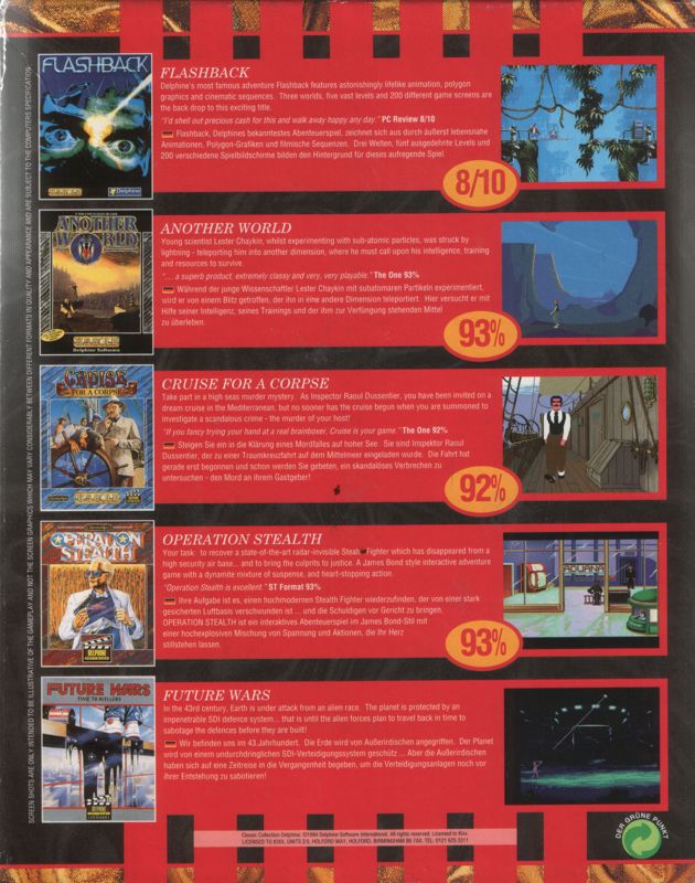 Back Cover for Classic Collection: Adventure (DOS)