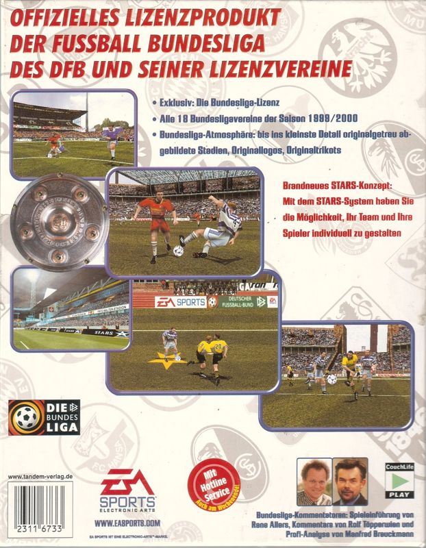 Back Cover for The F.A. Premier League Stars (Windows) (Tandem Verlag release)
