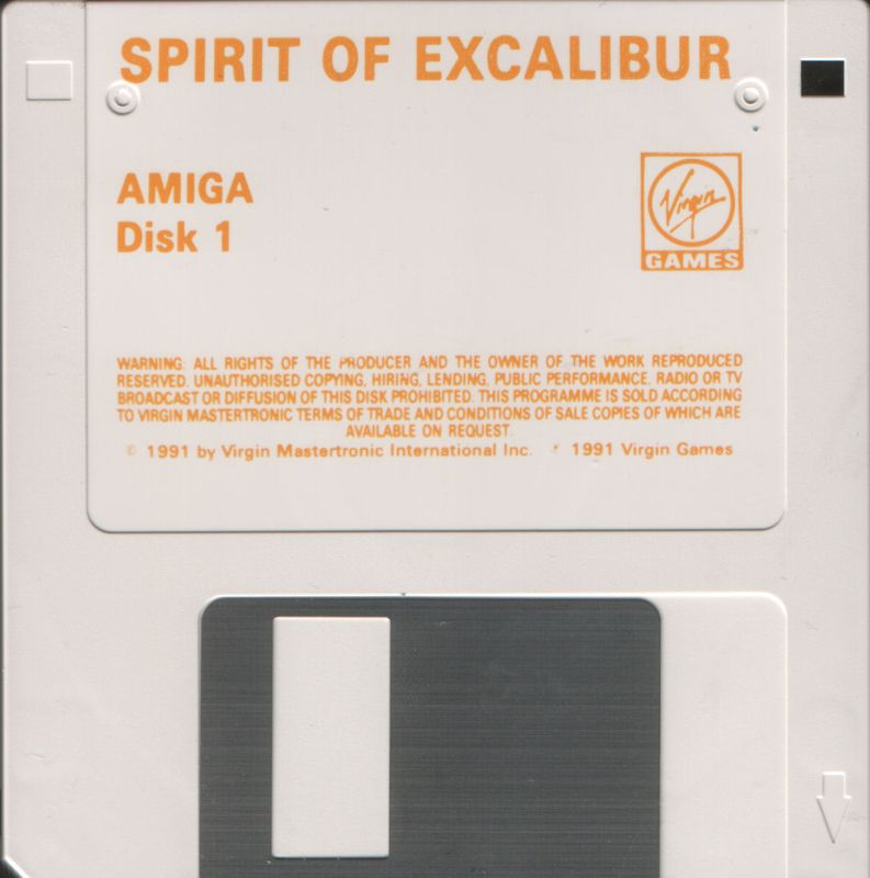 Media for Spirit of Excalibur (Amiga): Disk 1/3