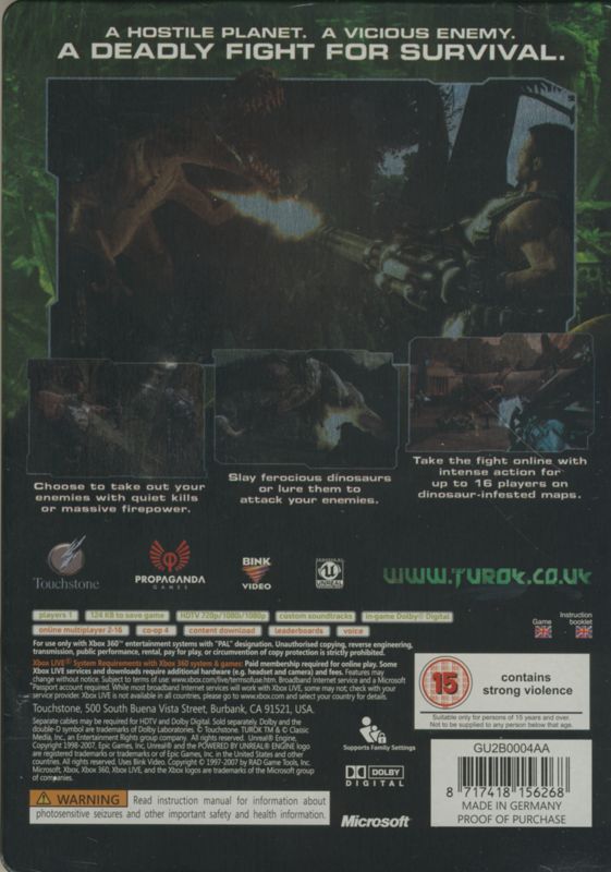 Turok cover or packaging material - MobyGames