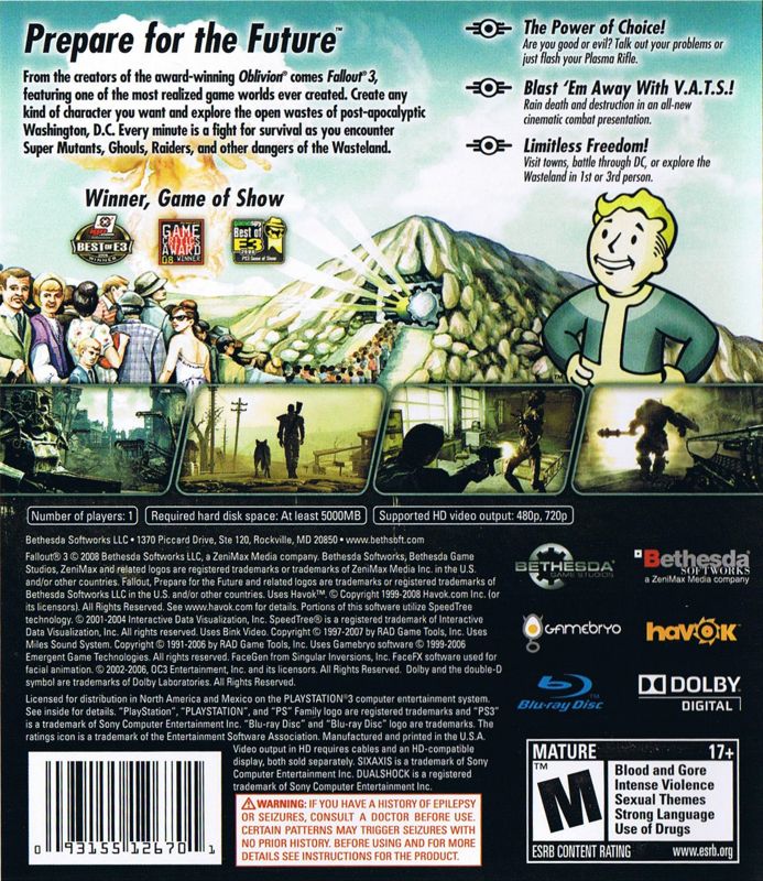 Fallout 3 Cover Or Packaging Material Mobygames