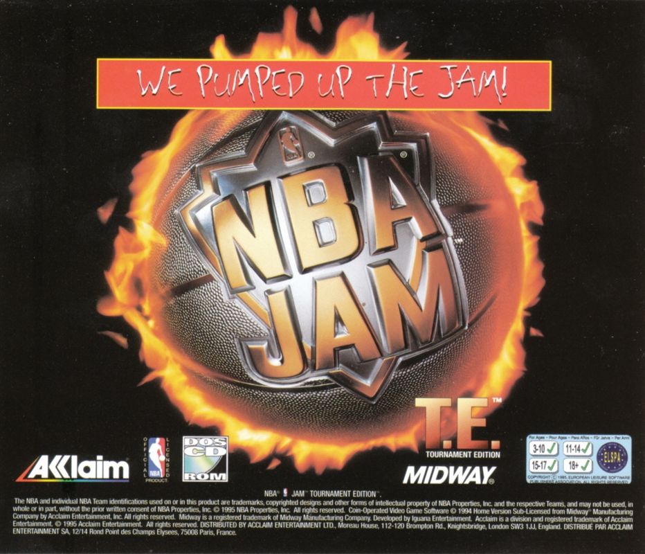 Other for NBA Jam Tournament Edition (DOS): Jewel Case - Back
