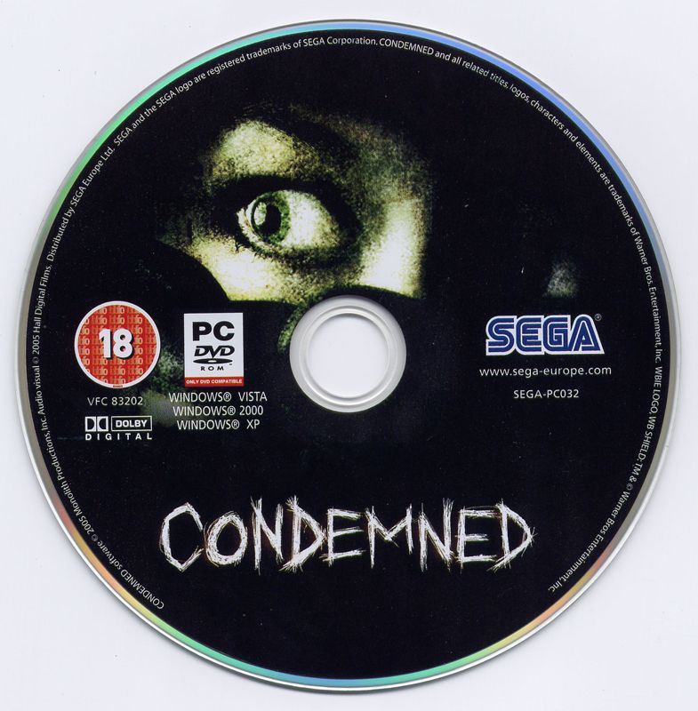Condemned: Criminal Origins cover or packaging material - MobyGames