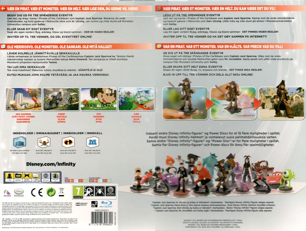 Back Cover for Disney Infinity (PlayStation 3) (Starter Pack)