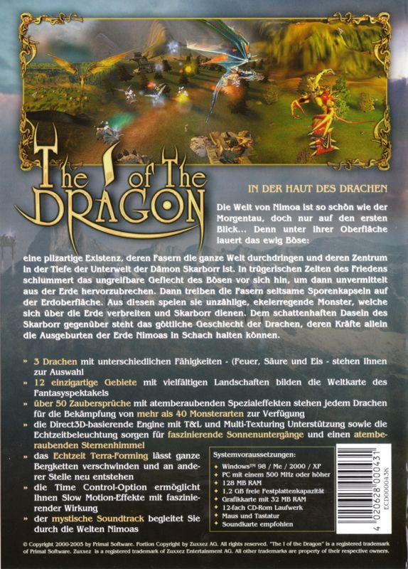 Back Cover for I of the Dragon (Windows)
