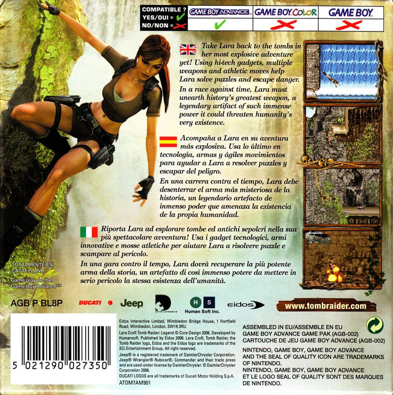 Lara Croft Tomb Raider Legend cover or packaging material MobyGames