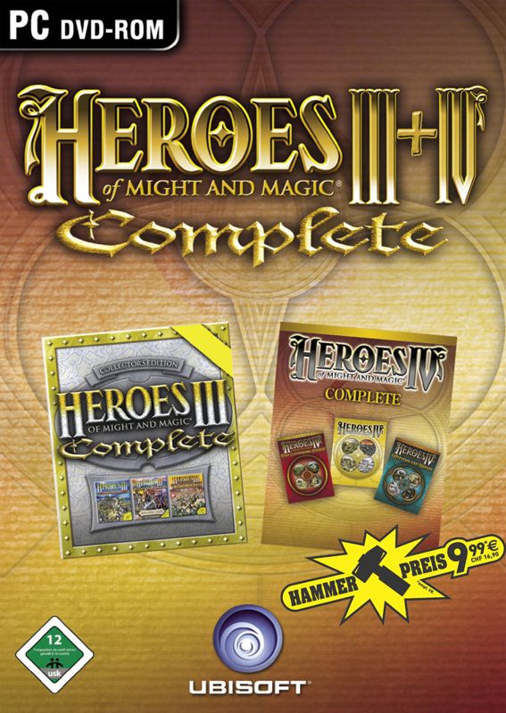 Front Cover for Heroes of Might and Magic III+IV: Complete (Windows) (Hammer Preis release)