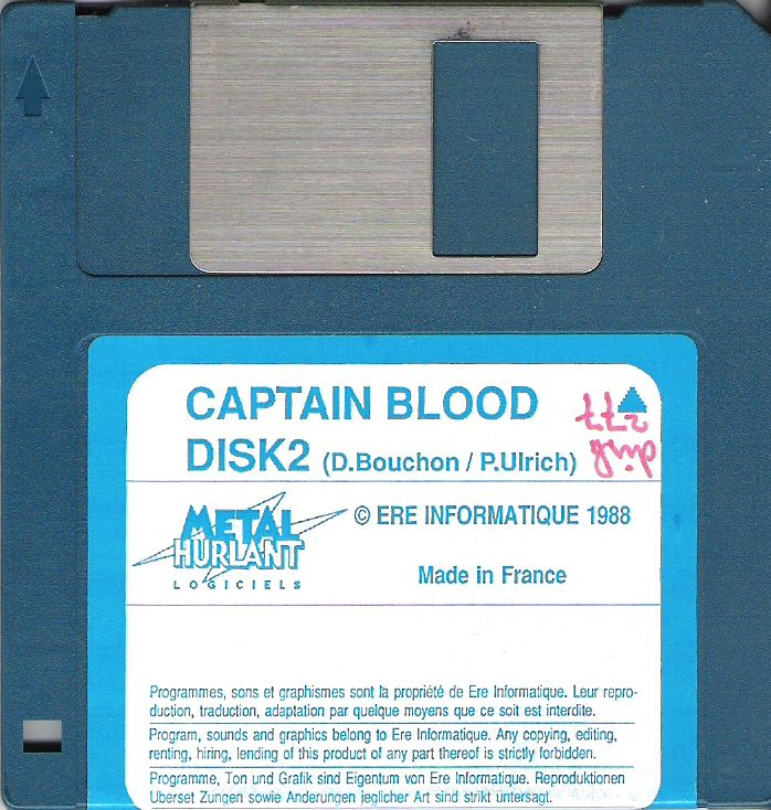Media for Captain Blood (Atari ST): Disk 2