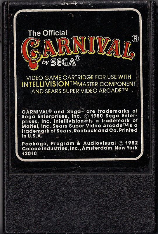 Media for Carnival (Intellivision)