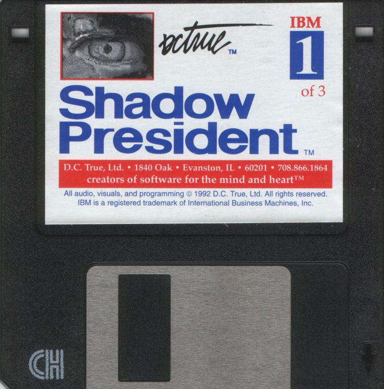 Media for Shadow President (DOS): Disk 1/3