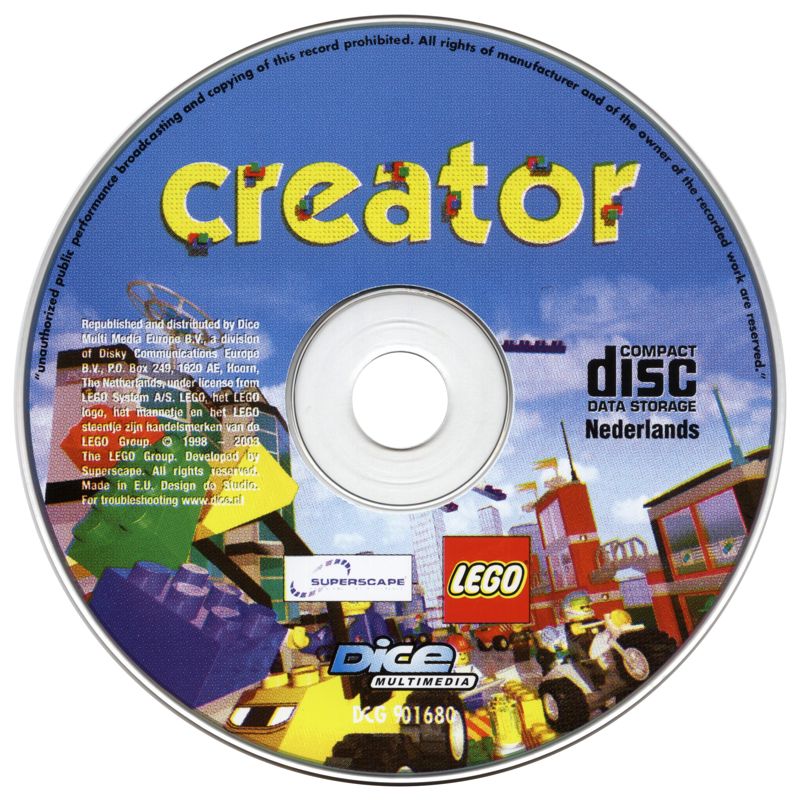 Media for LEGO Creator (Windows) (Dice Multimedia release)