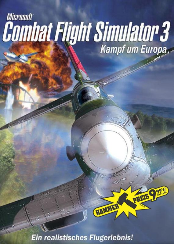 Front Cover for Microsoft Combat Flight Simulator 3: Battle for Europe (Windows) (Hammer Preis budget release)