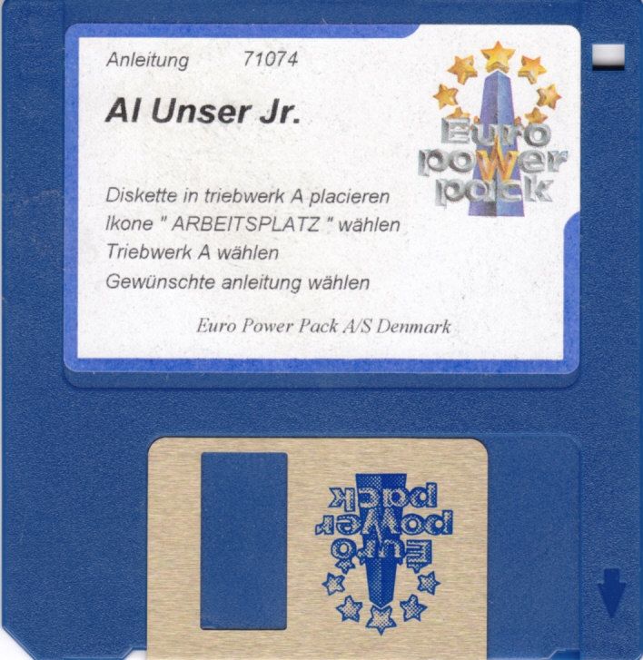 Media for Al Unser, Jr. Arcade Racing (Windows): Manual Disk