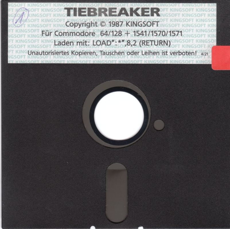 Media for Tiebreaker (Commodore 64) (Disk version)