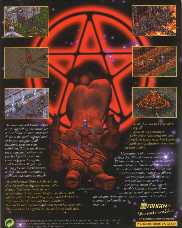 Back Cover for Pagan: Ultima VIII (DOS)