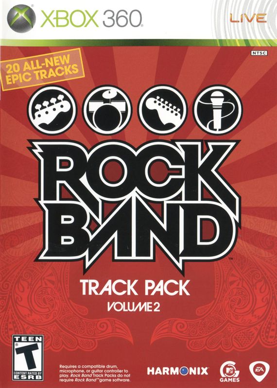 Front Cover for Rock Band: Track Pack - Volume 2 (Xbox 360)