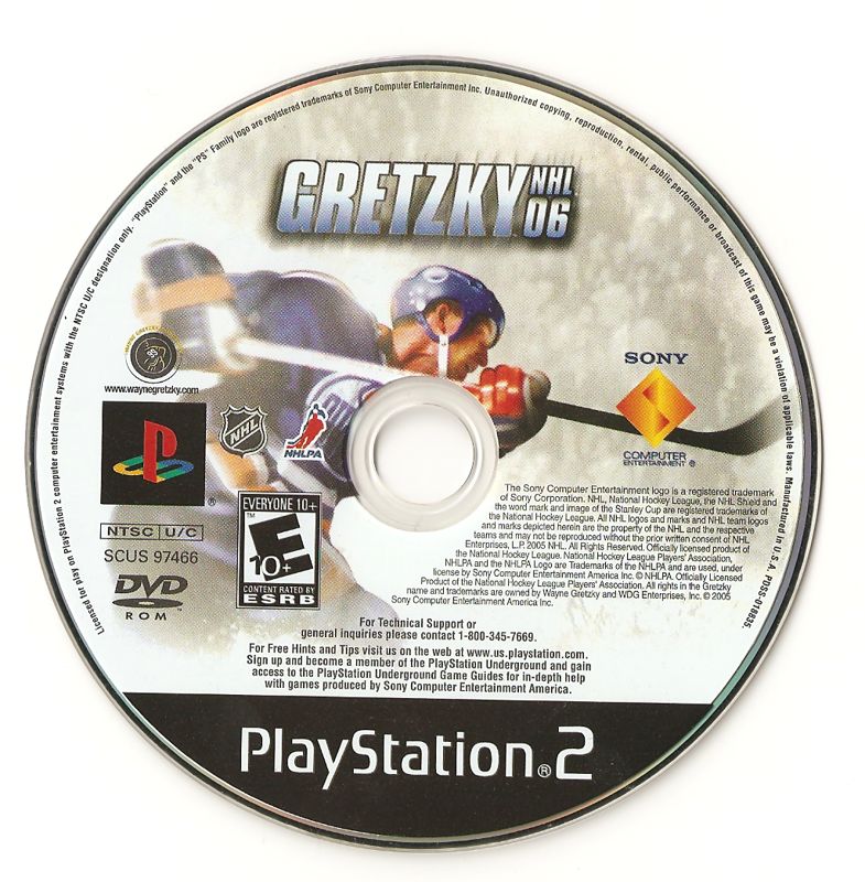 Media for Gretzky NHL 06 (PlayStation 2)