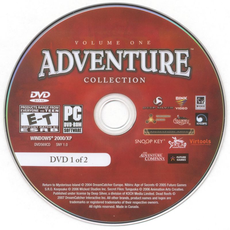 Media for Adventure Collection: Volume One (Windows): Disc 1/2