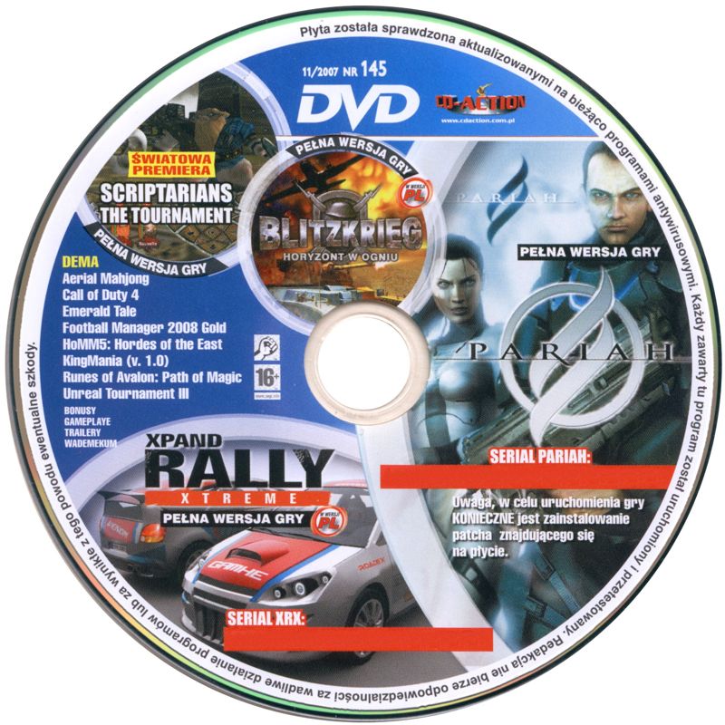 Media for Pariah (Windows) (CD-Action magazine #145 (11/2007) covermount)