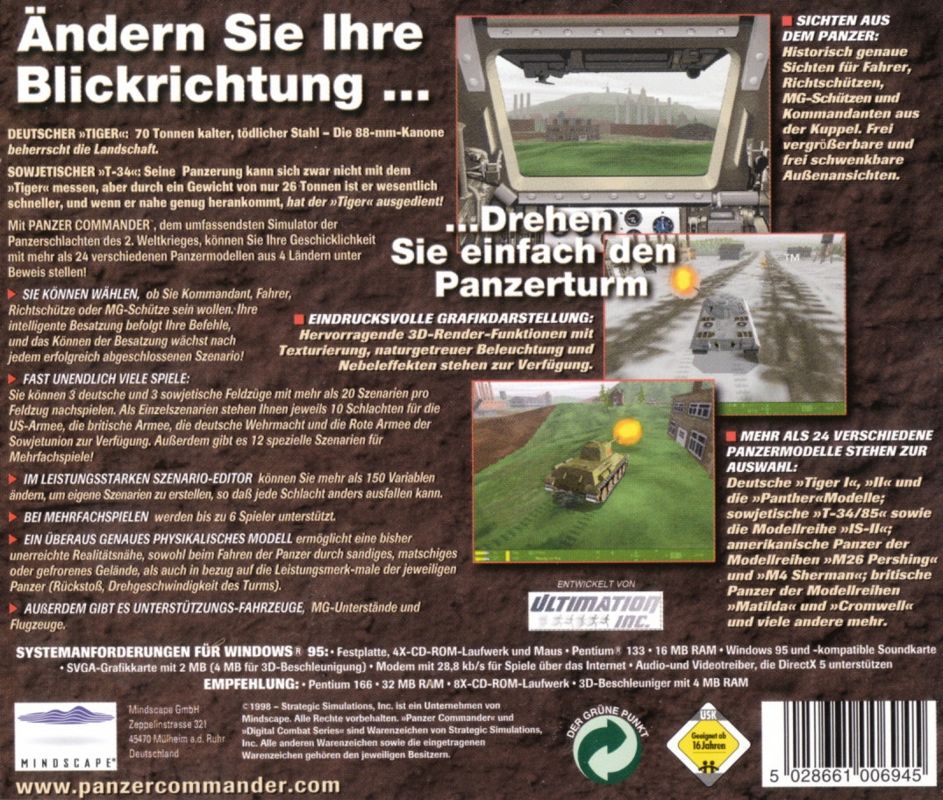 Panzer Commander cover or packaging material - MobyGames