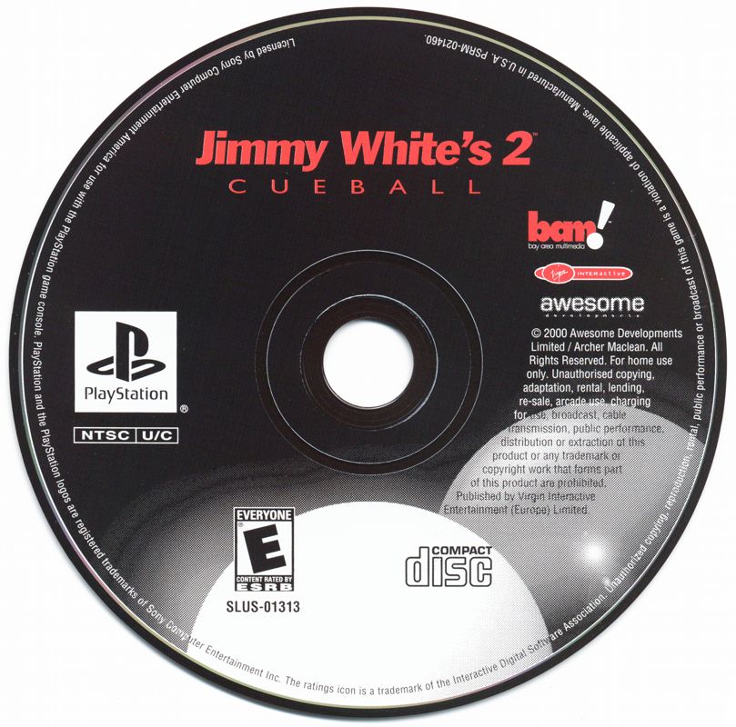 Media for Jimmy White's 2: Cueball (PlayStation)