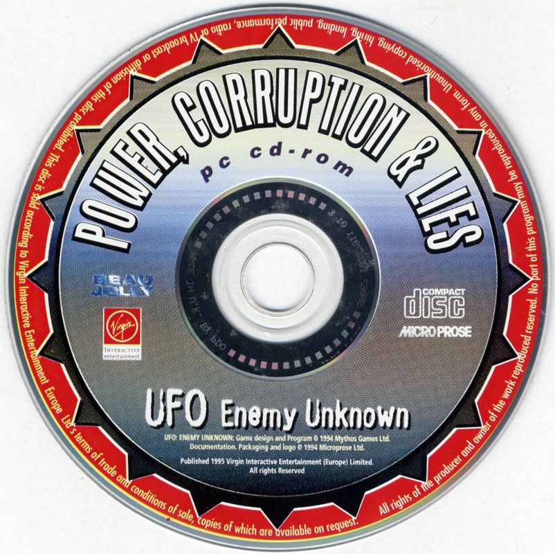 Media for Power, Corruption & Lies (DOS): UFO: Enemy Unknown Disc