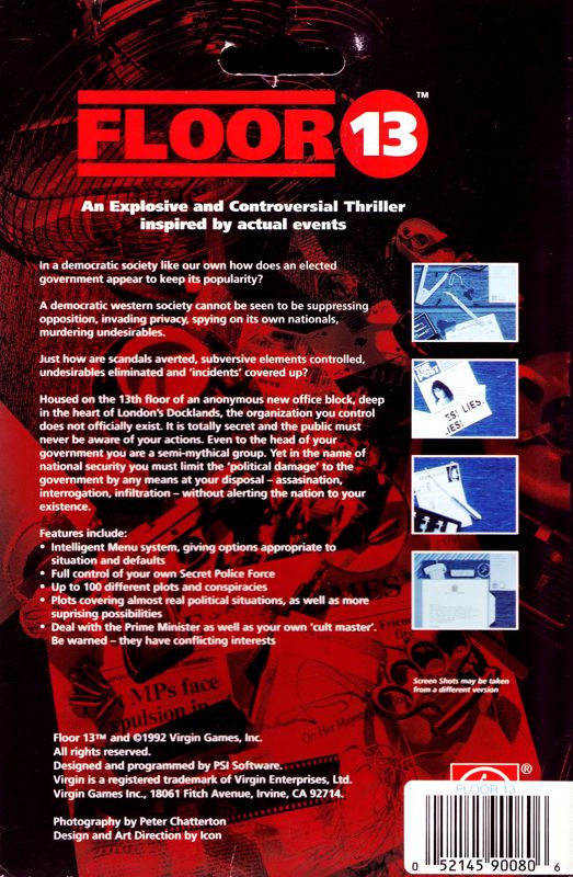 Back Cover for Floor 13 (DOS)