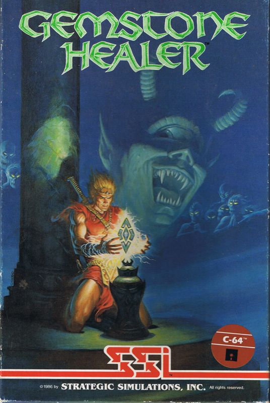 Front Cover for Gemstone Healer (Commodore 64)