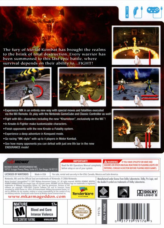 Mortal Kombat: Armageddon cover or packaging material - MobyGames