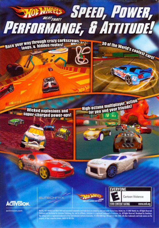 Back Cover for Hot Wheels: Beat That! (Windows)