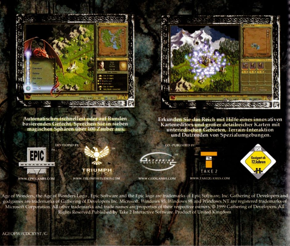 Other for Age of Wonders (Windows): Jewel Case - Back