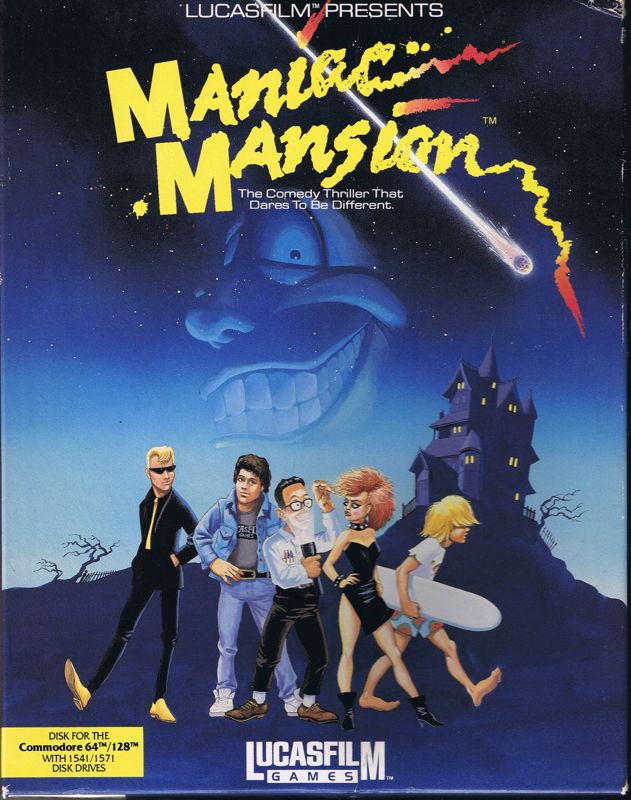 Front Cover for Maniac Mansion (Commodore 64)