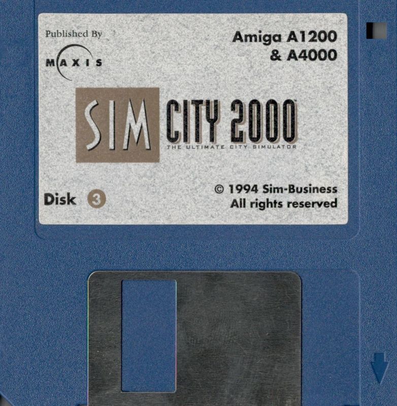 Media for SimCity 2000 (Amiga): Disk 3