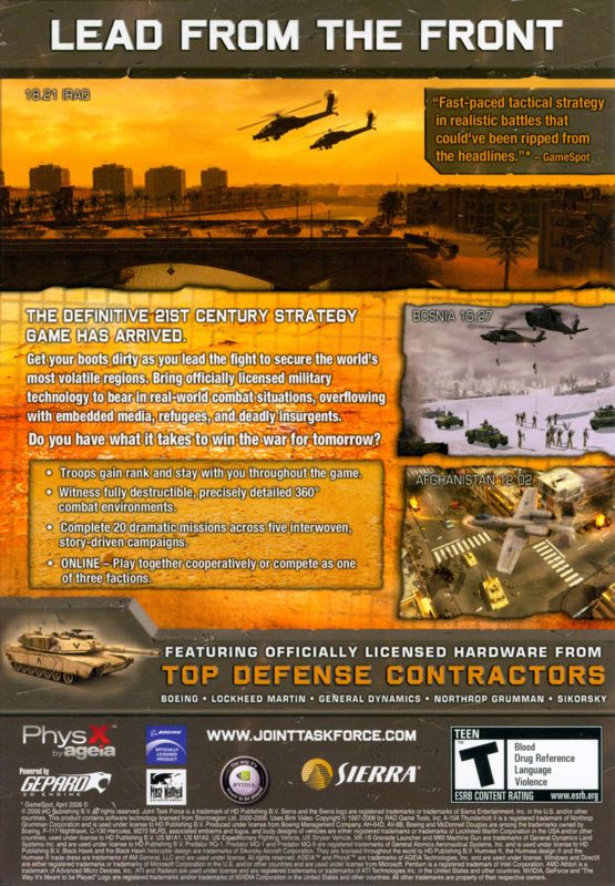 Back Cover for Joint Task Force (Windows)