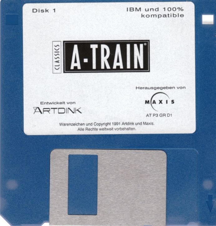 Media for A-Train + Construction Set (DOS): Disc 1/4 - A-Train 1/3