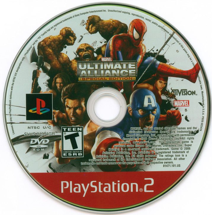 Media for Marvel Ultimate Alliance (Special Edition) (PlayStation 2)