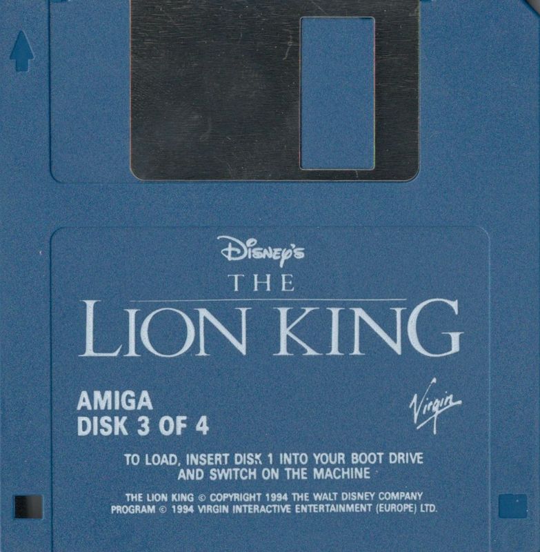 Media for The Lion King (Amiga): Disk 3